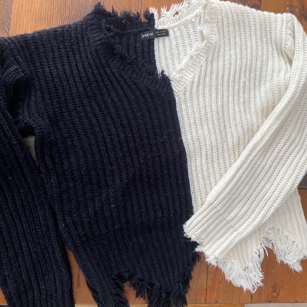Black and white sweater